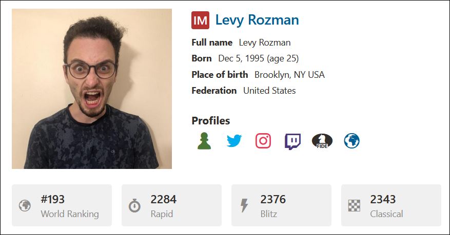 IM Levy Rozman (GothamChess) - Chess Profile 