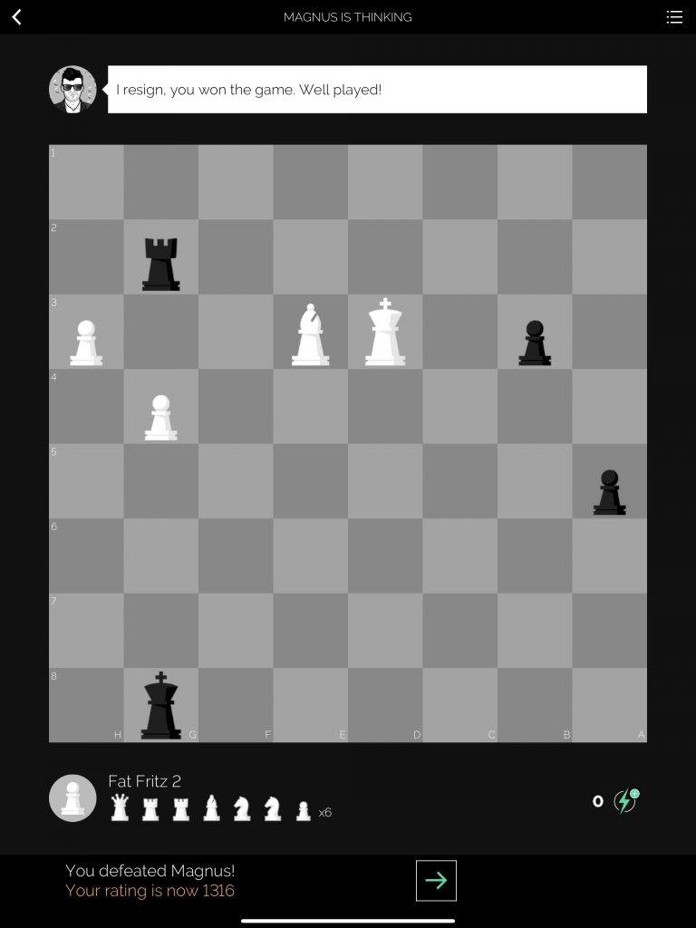 Magnus Carlsen's first game in the Mega Database